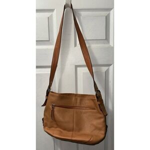 Coach F15064 Tangerine Leather Duffle Convertible Hobo Shoulder Bag Purse